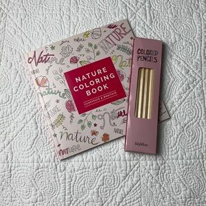 Nature Coloring Book & Pencil Set